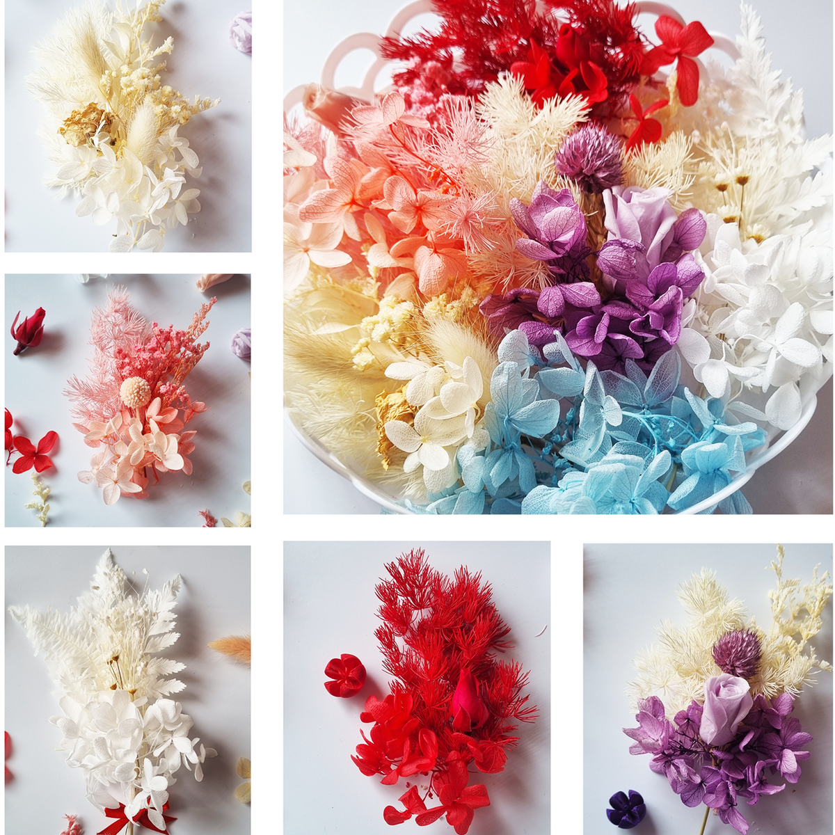 Personalised Dried Flower Christmas Bauble- Custom Name Ornament