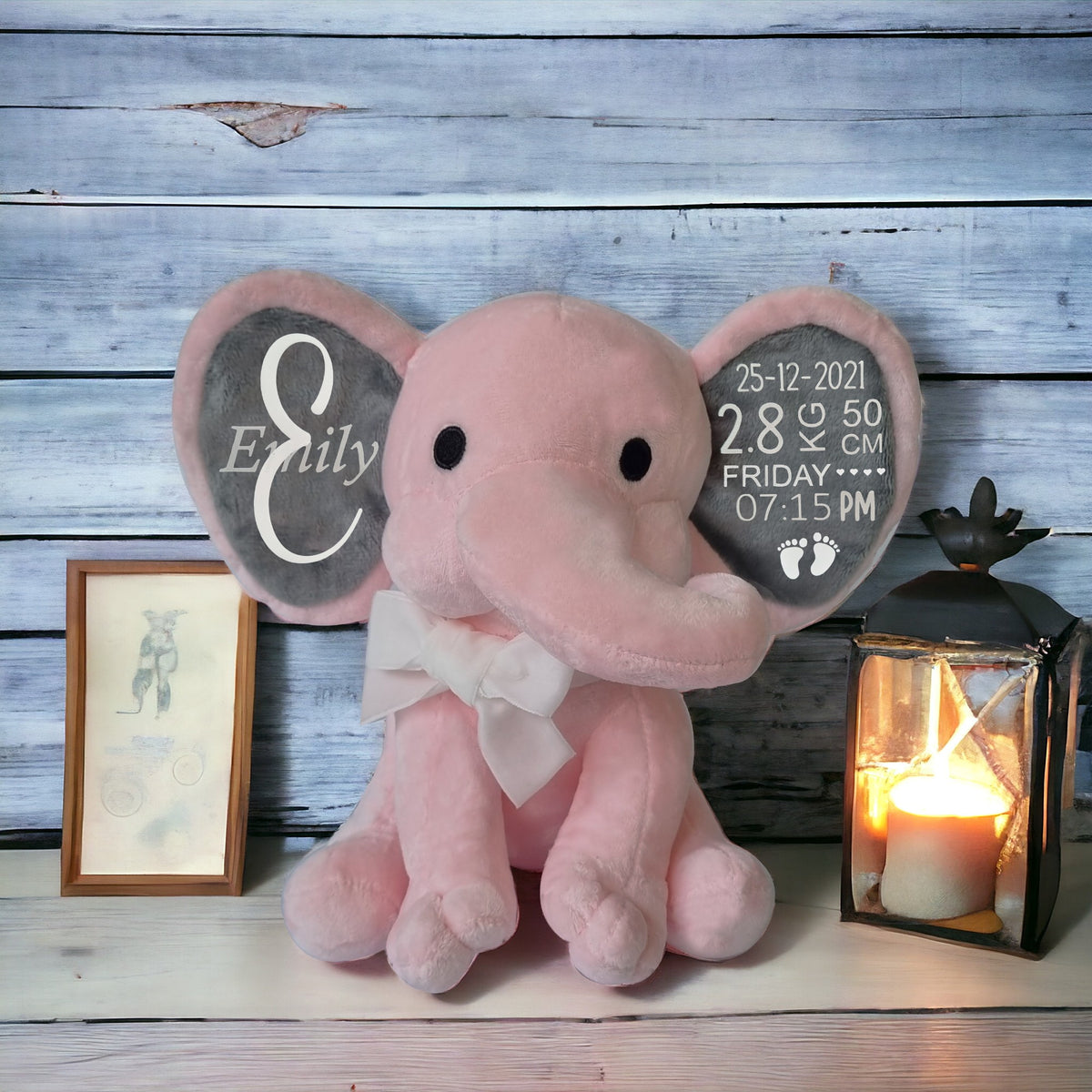 Personalised Birth Stats Elephant