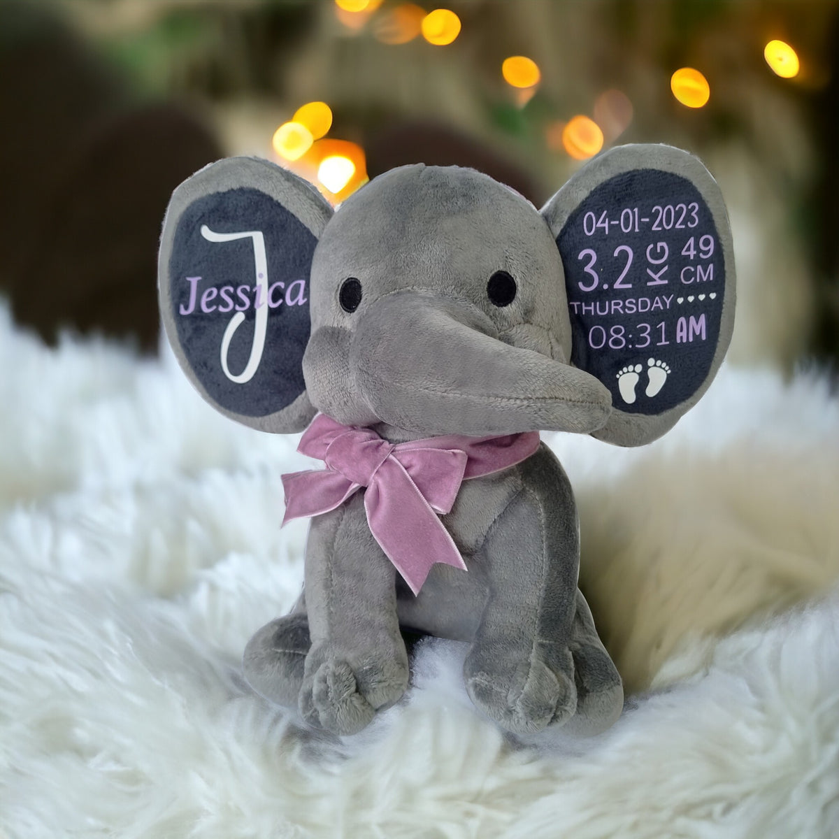 Personalised Birth Stats Elephant
