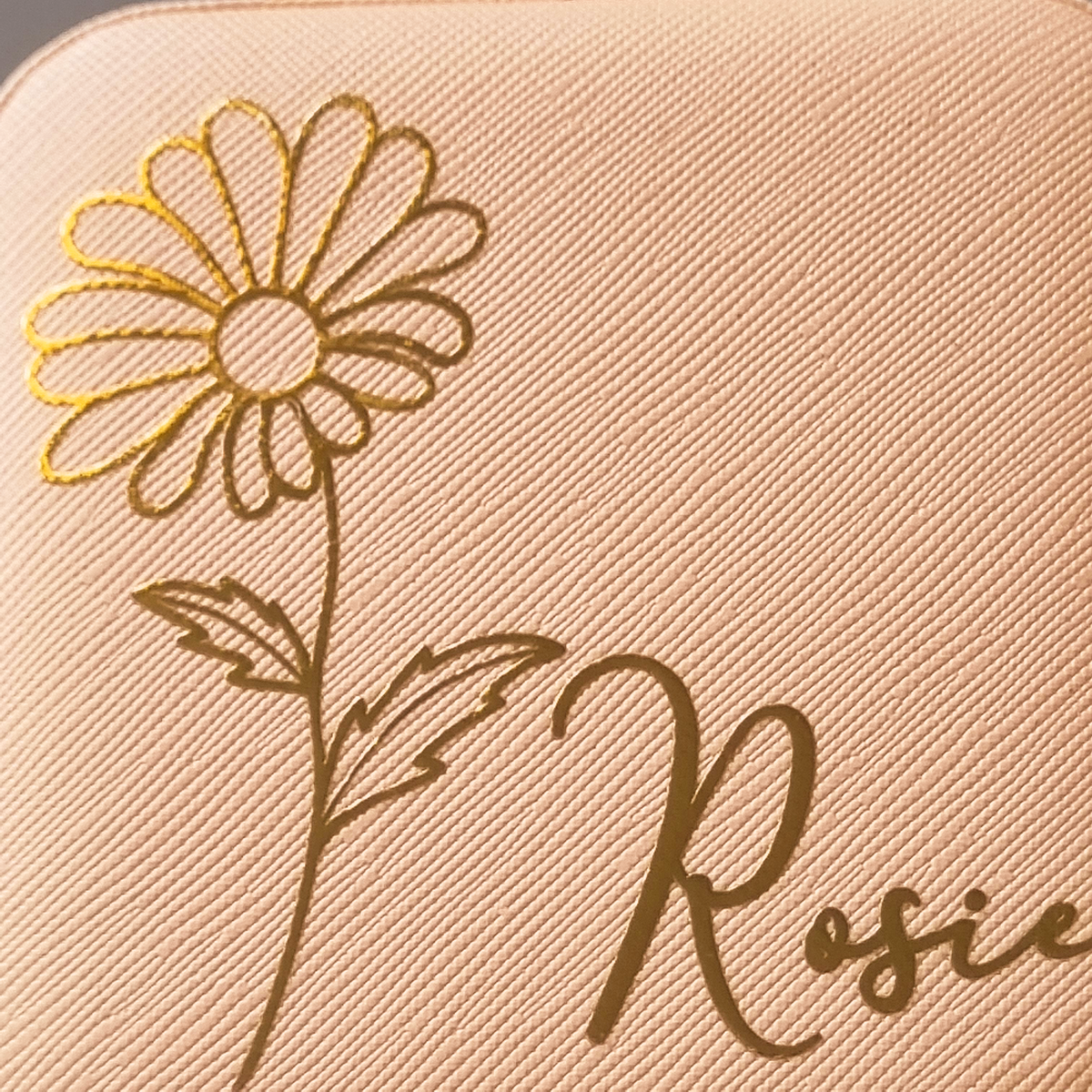 Personalized Mini Birth month Flower Jewelry Box
