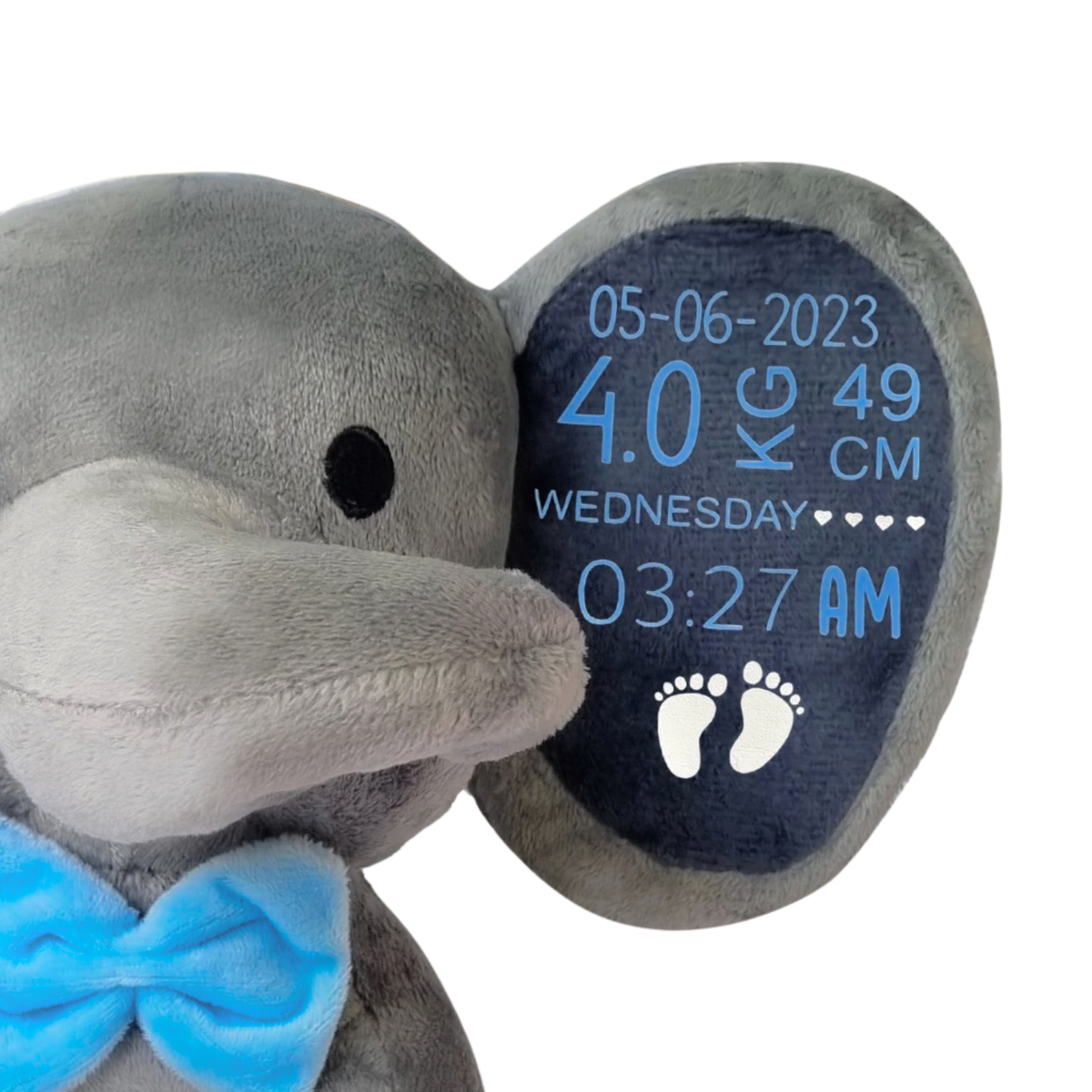 Personalised Birth Stats Elephant