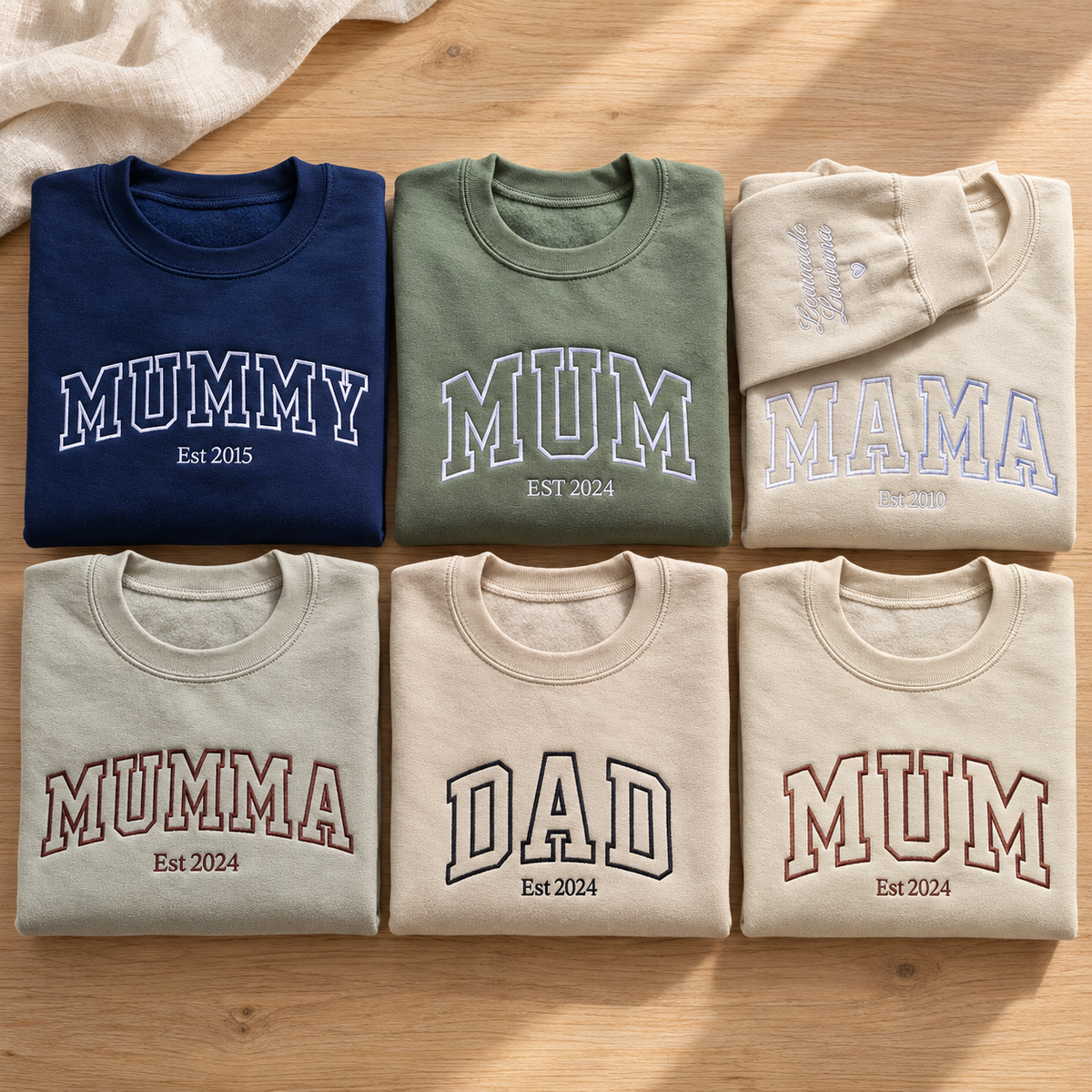 Personalised Varsity MUM Jumper with EST Year