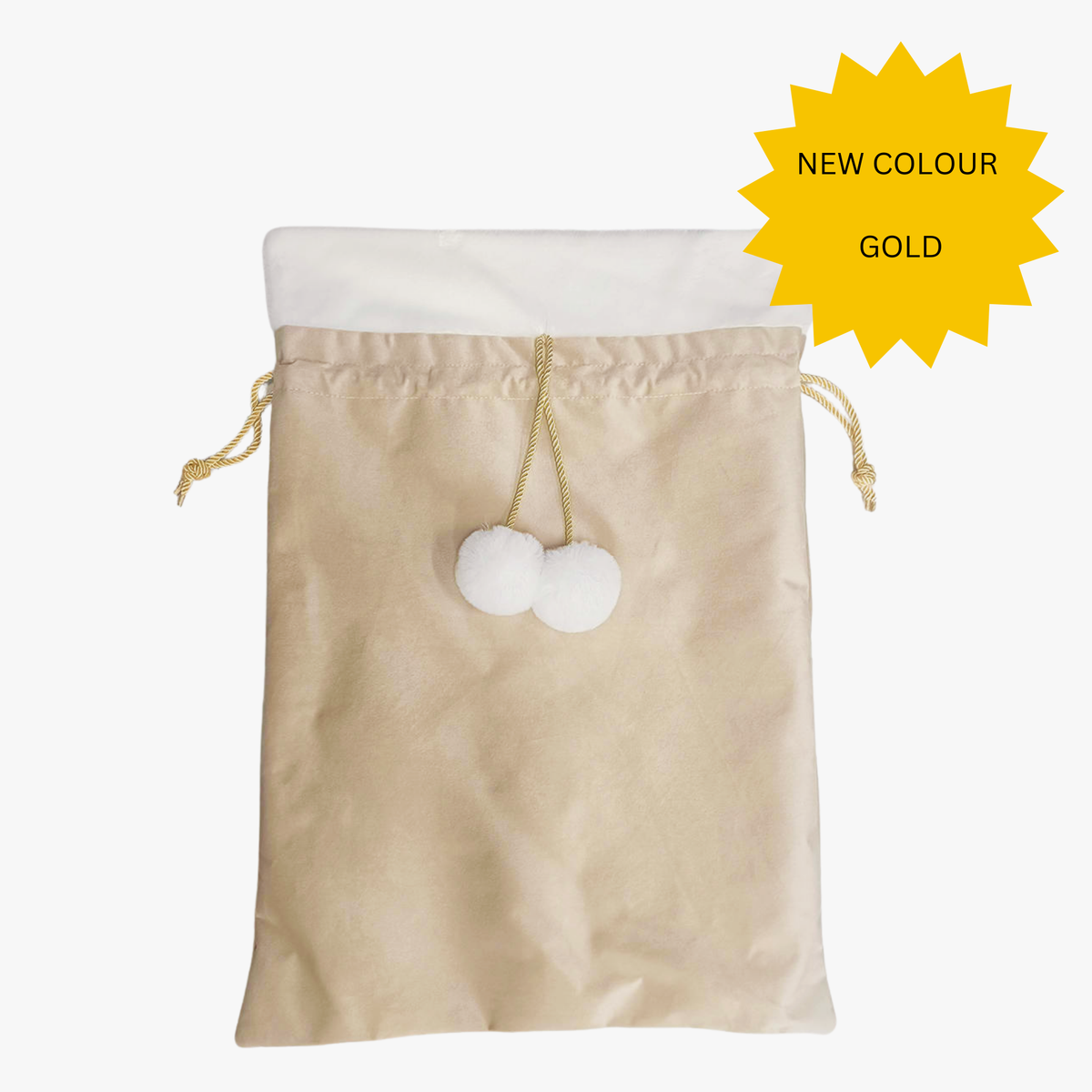 Luxury Velvet Santa Sack with Pom-Poms