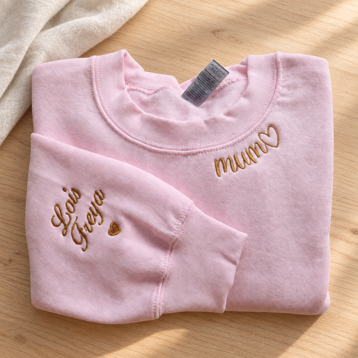 Personalised Mama Neckline Jumper with Heart & Names