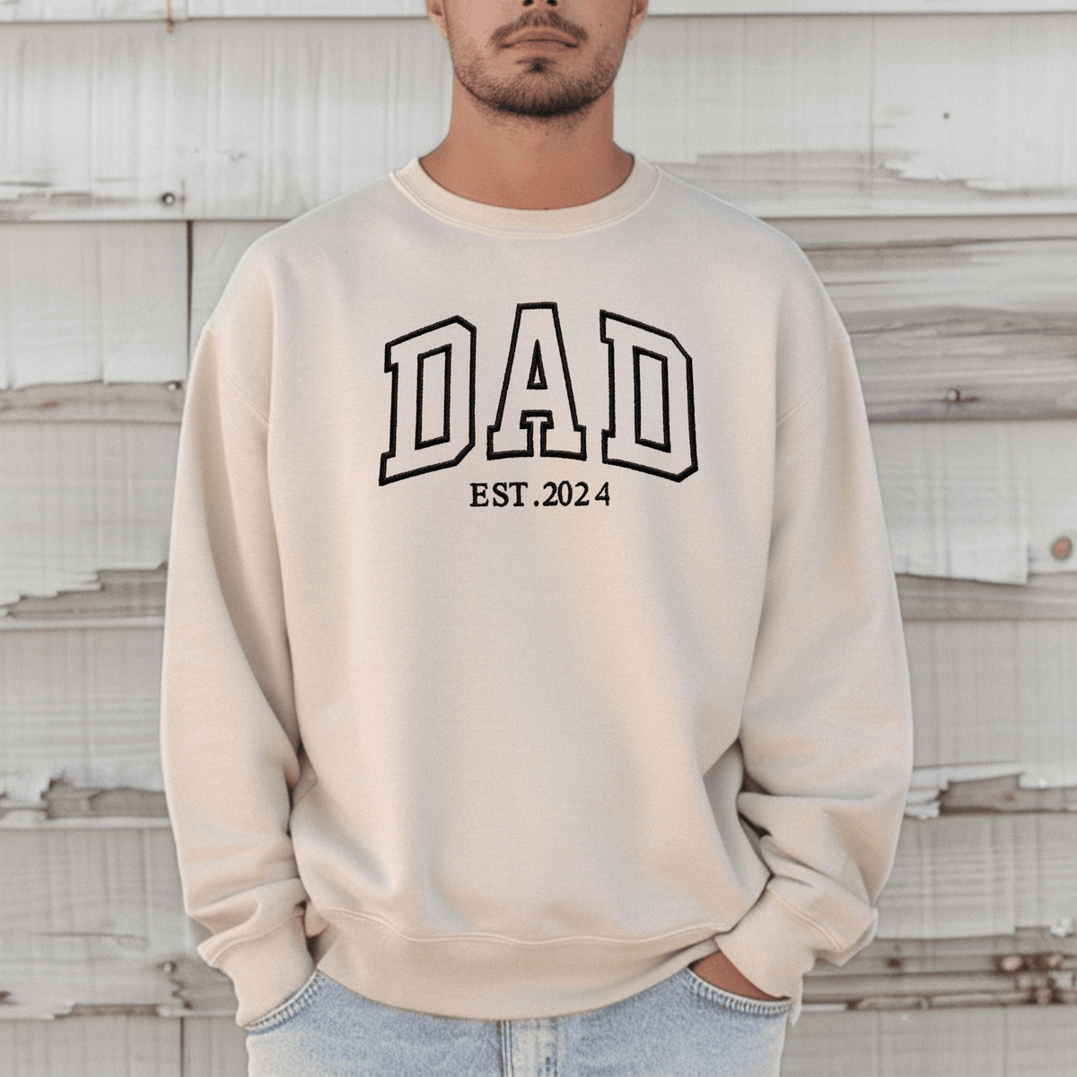 Personalised Varsity DAD Jumper with EST Year