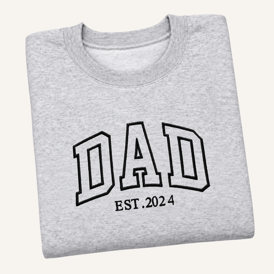 Personalised Varsity DAD Jumper with EST Year