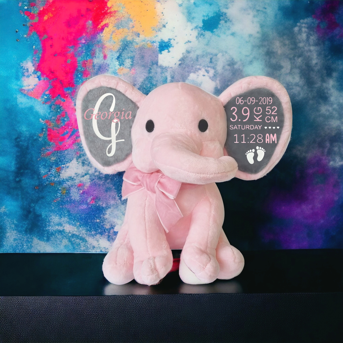 Personalised Birth Stats Elephant
