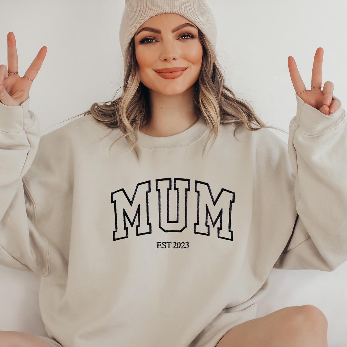 Personalised Varsity MUM Jumper with EST Year