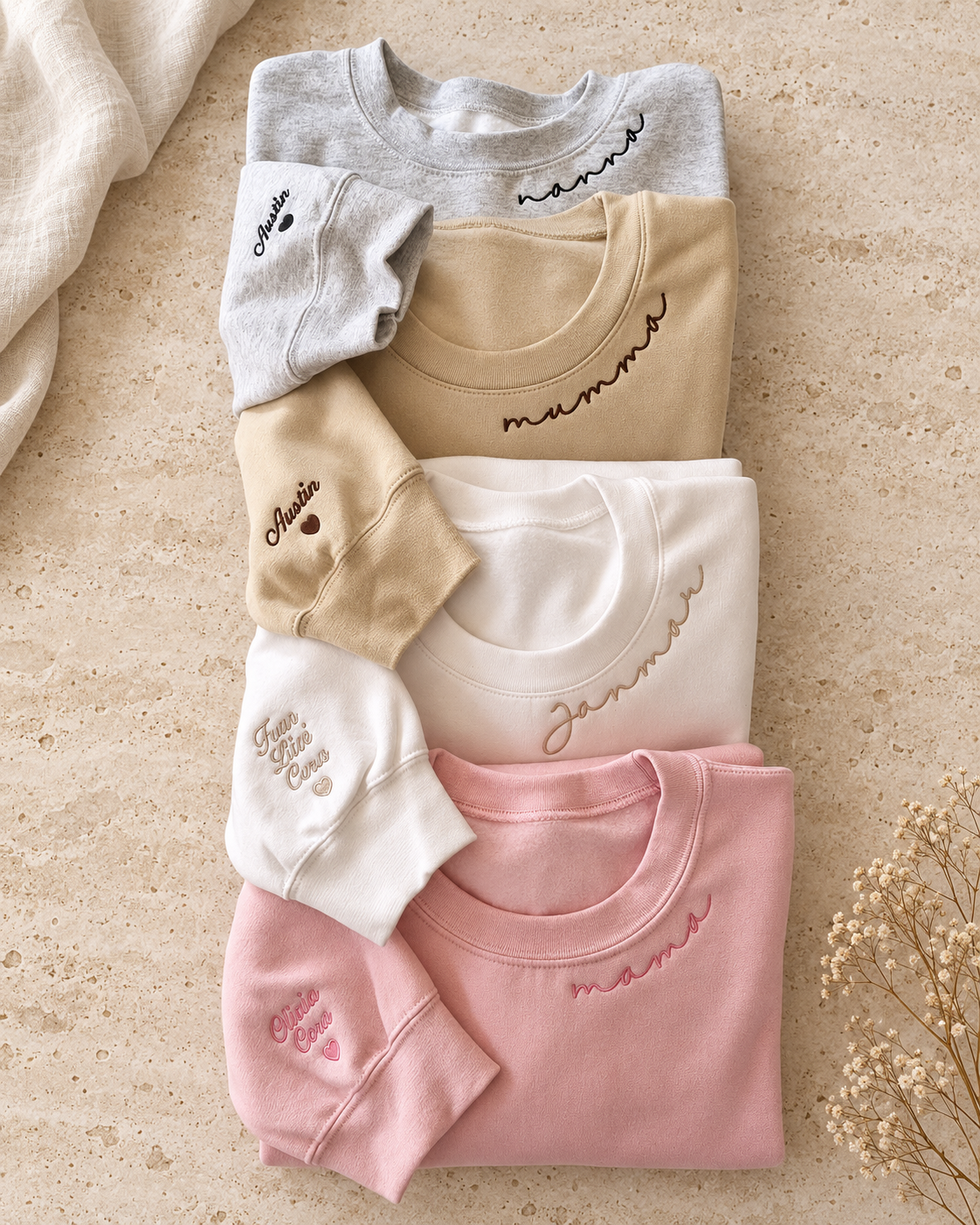 Personalised Mumma Neckline Jumper with Names