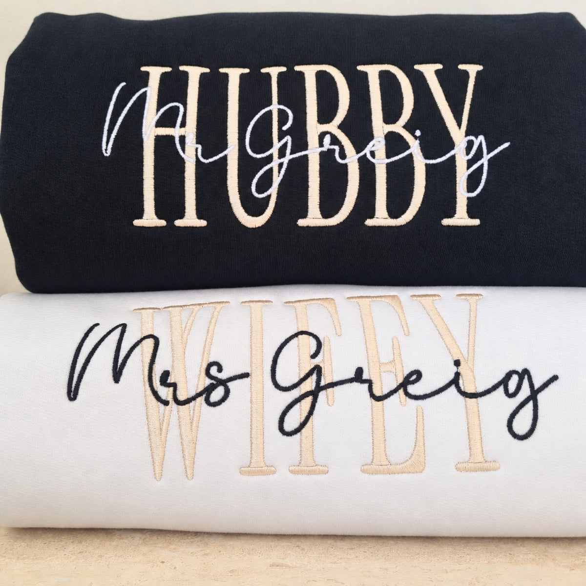 Wifey/Hubby – Personalised with Your Surname
